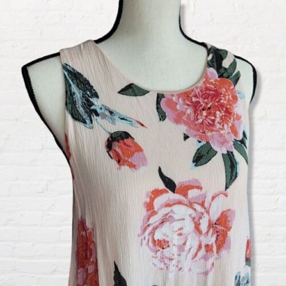Dainty Hooligan Floral Summer Dress Sleeveless Low Back Flirty Flowy Sz Lg - Picture 4 of 12